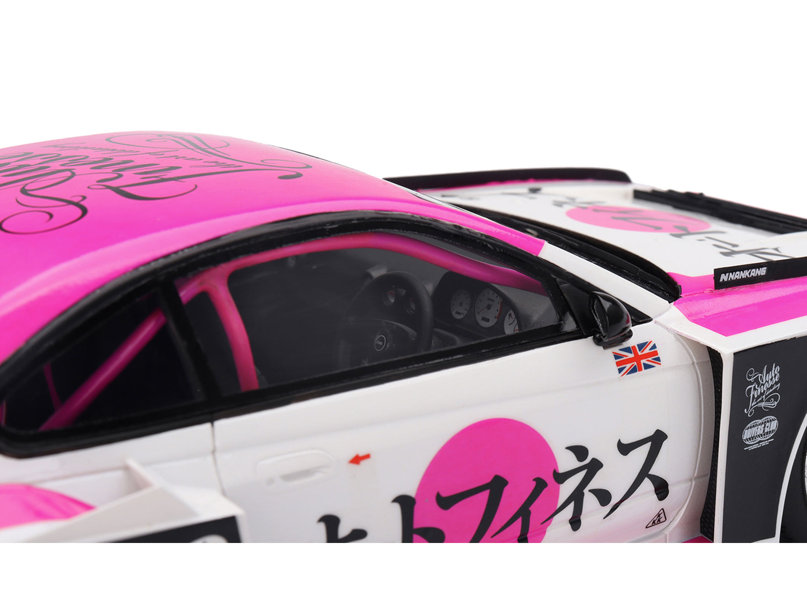 Nissan "LB-Super Silhouette" S15 SILVIA RHD (Right Hand Drive) #99 "Auto Finesse - SEMA 2023" White and Pink 1/18 Model Car by Top Speed - image 2