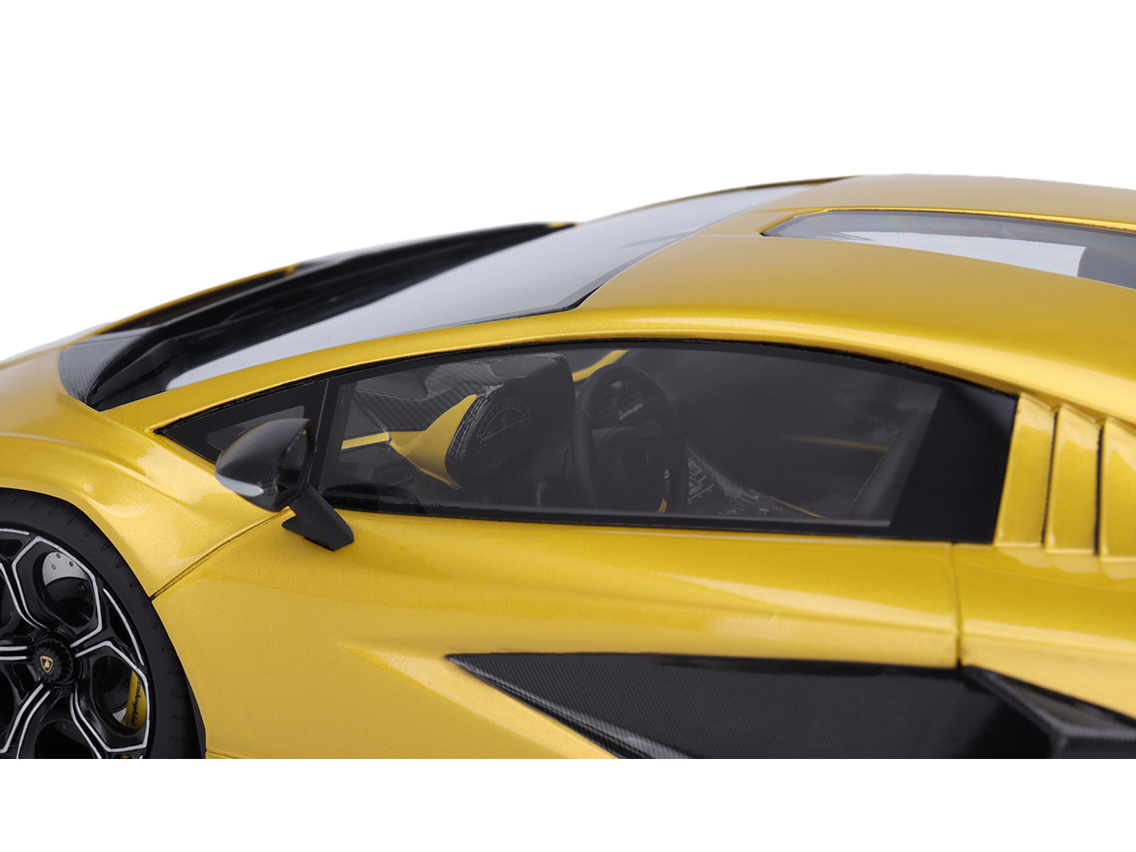 Lamborghini Countach LPI 800-4 New Giallo Orion Gold Metallic 1/18 Model Car by Top Speed - image 2