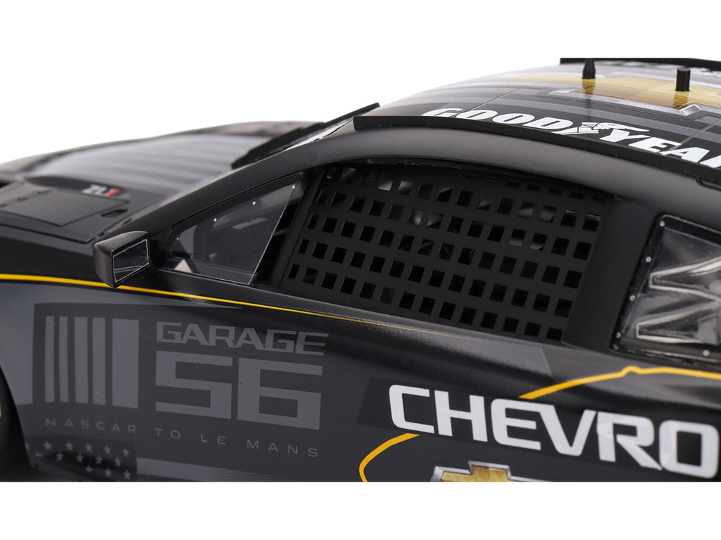 Chevrolet Camaro ZL1 #24 "Hendrick Motorsports Test Car" Matt Black with Graphics 1/18 Model Car by Top Speed - image 2