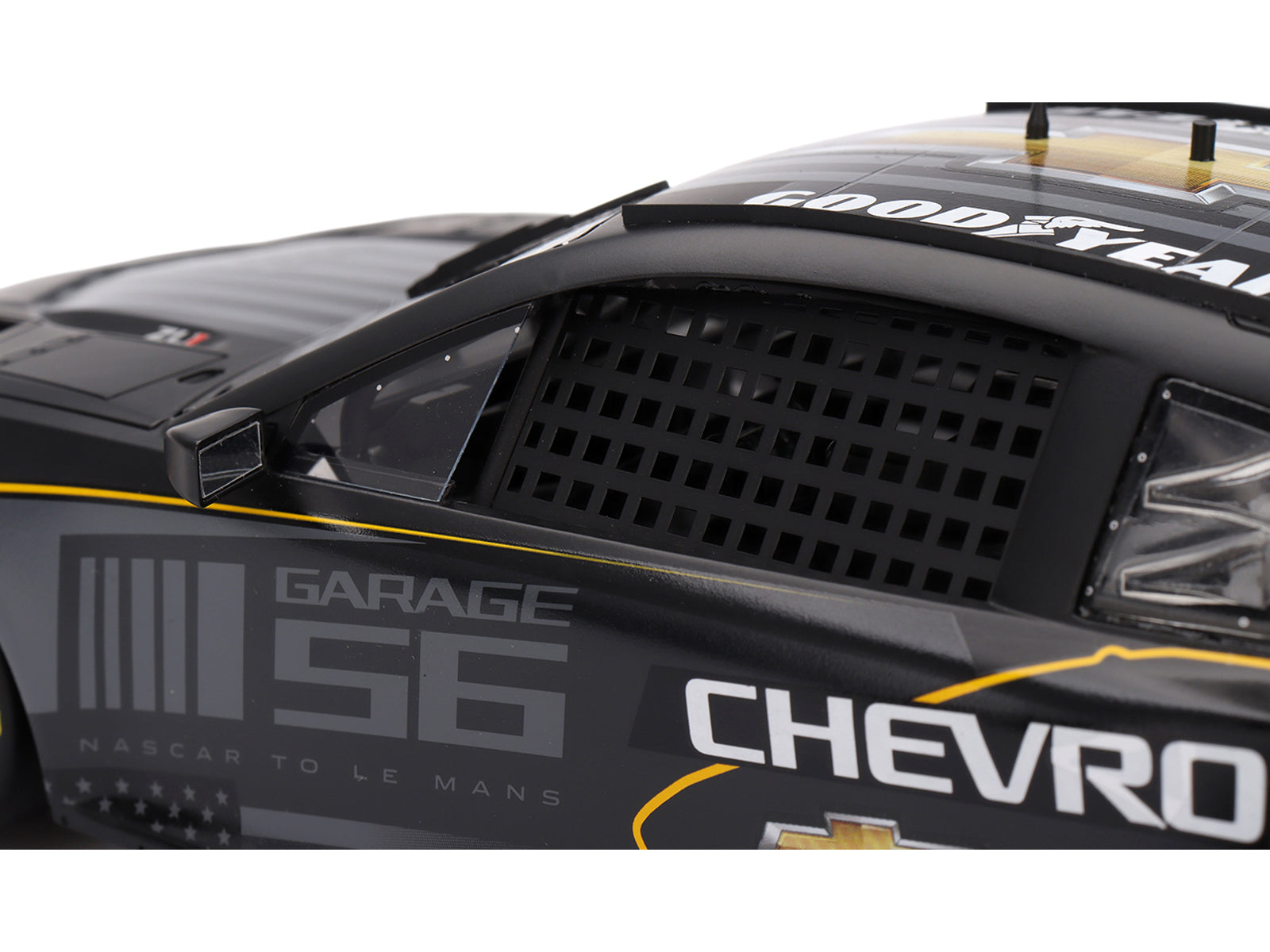 Chevrolet Camaro ZL1 #24 "Hendrick Motorsports Test Car" Matt Black with Graphics 1/18 Model Car by Top Speed - image 2