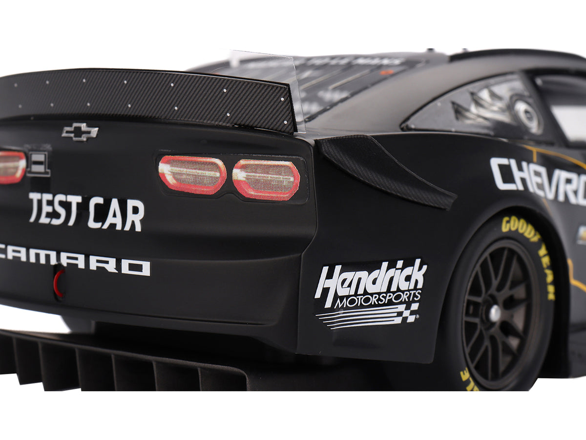 Chevrolet Camaro ZL1 #24 "Hendrick Motorsports Test Car" Matt Black with Graphics 1/18 Model Car by Top Speed - image 3