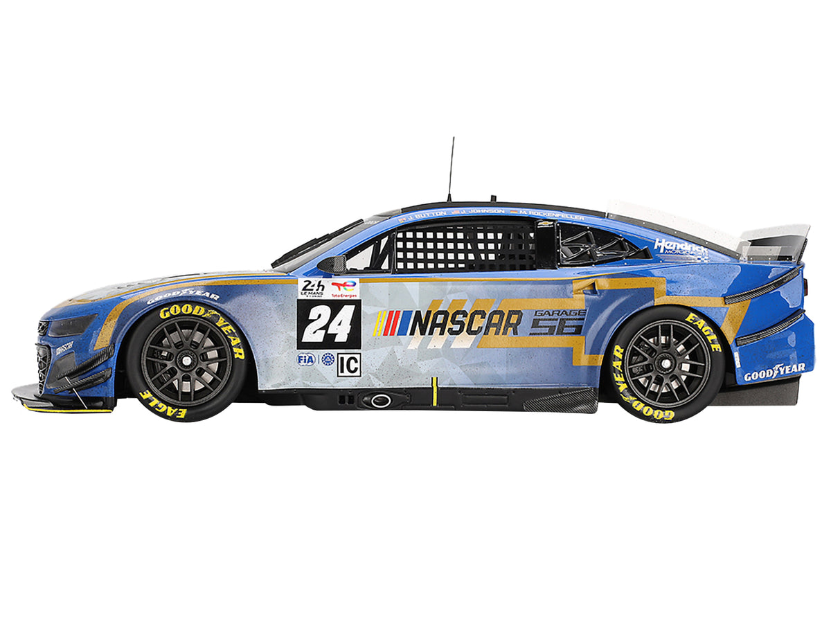Chevrolet Camaro ZL1 #24 Jenson Button - Jimmie Johnson - Mike Rockenfeller (Post-Race Weathered Version) "Hendrick Motorsports - NASCAR Next Gen Garage 56" Innovative "24 Hours of Le Mans" (2023) 1/18 Model Car by Top Speed - image 3