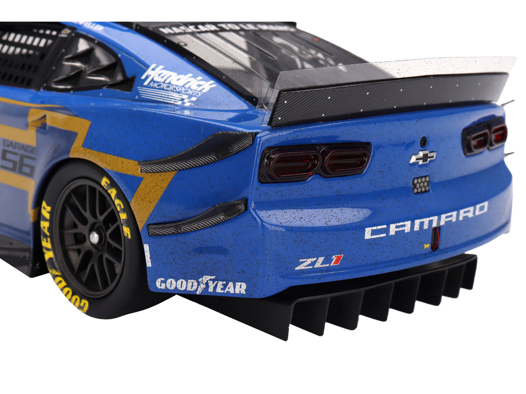 Chevrolet Camaro ZL1 #24 Jenson Button - Jimmie Johnson - Mike Rockenfeller (Post-Race Weathered Version) "Hendrick Motorsports - NASCAR Next Gen Garage 56" Innovative "24 Hours of Le Mans" (2023) 1/18 Model Car by Top Speed - image 4