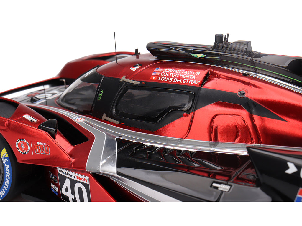 Acura ARX-06 GTP #40 Louis Deletraz - Colton Herta - Jordan Taylor "Wayne Taylor Racing with Andretti" Winner "12 Hours of Sebring" (2024) 1/18 Model Car by Top Speed - image 2