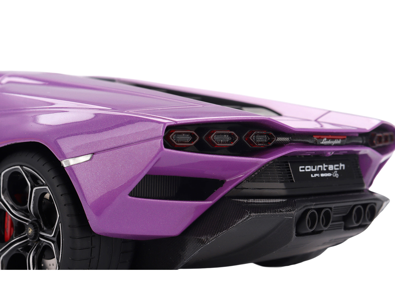 Lamborghini Countach LPI 800-4 Viola 30th Purple Metallic 1/18 Model Car by Top Speed - image 4