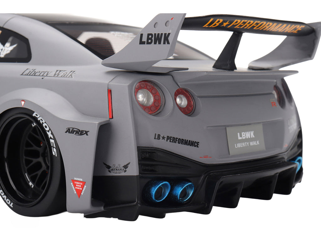 Nissan LB-Silhouette WORKS GT 35GT-RR Ver.1 RHD (Right Hand Drive) Matt Gray with Black Top 1/18 Model Car by Top Speed - image 4