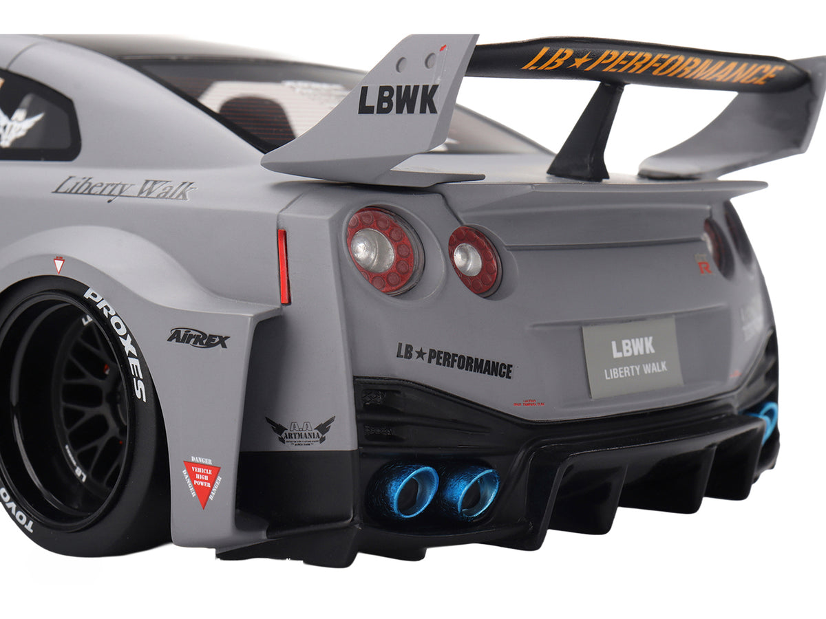 Nissan LB-Silhouette WORKS GT 35GT-RR Ver.1 RHD (Right Hand Drive) Matt Gray with Black Top 1/18 Model Car by Top Speed - image 4