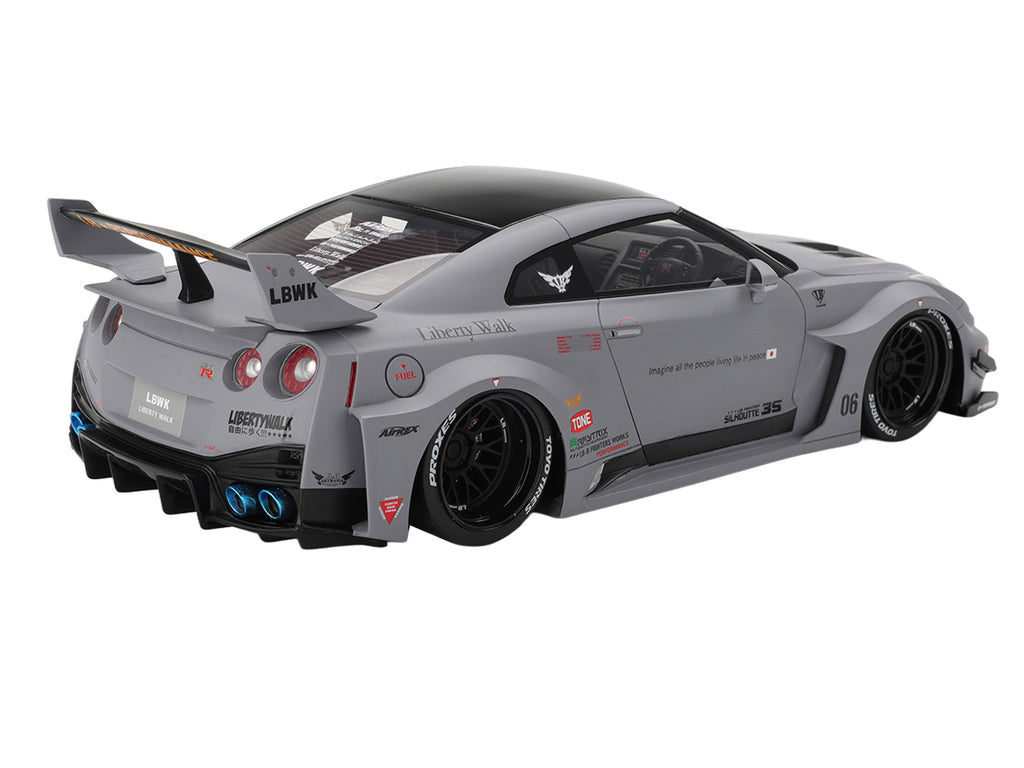 Nissan LB-Silhouette WORKS GT 35GT-RR Ver.1 RHD (Right Hand Drive) Matt Gray with Black Top 1/18 Model Car by Top Speed - image 5