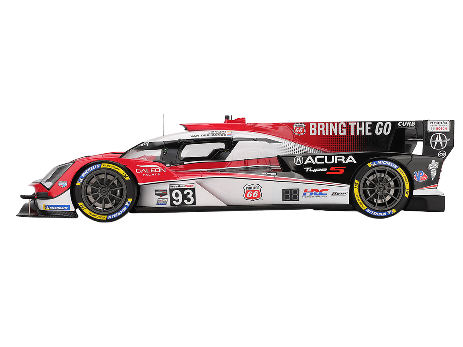 Acura ARX-06 #93 Alex Palou - Renger van der Zande - Nick Yelloly "Acura Meyer Shank Racing" 3rd Place GTP IMSA "12 Hours of Sebring" (2025) 1/18 Model Car by Top Speed - image 3