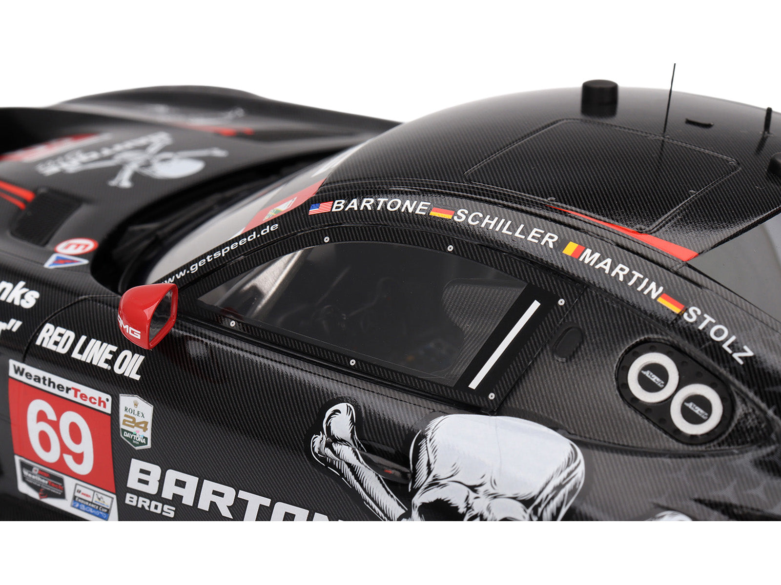 Mercedes-AMG GT3 EVO #69 Anthony Bartone - Maxime Martin - Fabian Schiller - Luca Stolz "GetSpeed" IMSA "24 Hours of Daytona" (2025) 1/18 Model Car by Top Speed - image 2