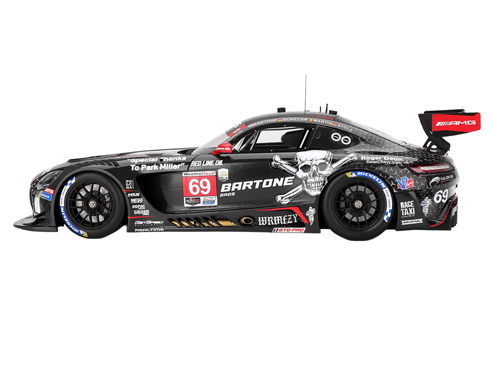 Mercedes-AMG GT3 EVO #69 Anthony Bartone - Maxime Martin - Fabian Schiller - Luca Stolz "GetSpeed" IMSA "24 Hours of Daytona" (2025) 1/18 Model Car by Top Speed - image 3