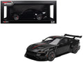 Ford Mustang GTD Shadow Black with Red Stripe 1/18 Model Car by Top Speed