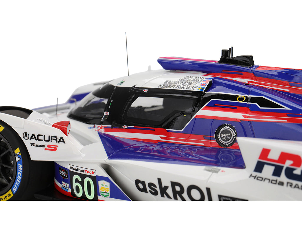 Acura ARX-06 GTP #60 Tom Blomqvist - Colin Braun - Scott Dixon - Felix Rosenqvist "Acura Meyer Shank Racing with Curb-Agajanian" 2nd Place IMSA "24 Hours of Daytona" (2025) 1/18 Model Car by Top Speed - image 2