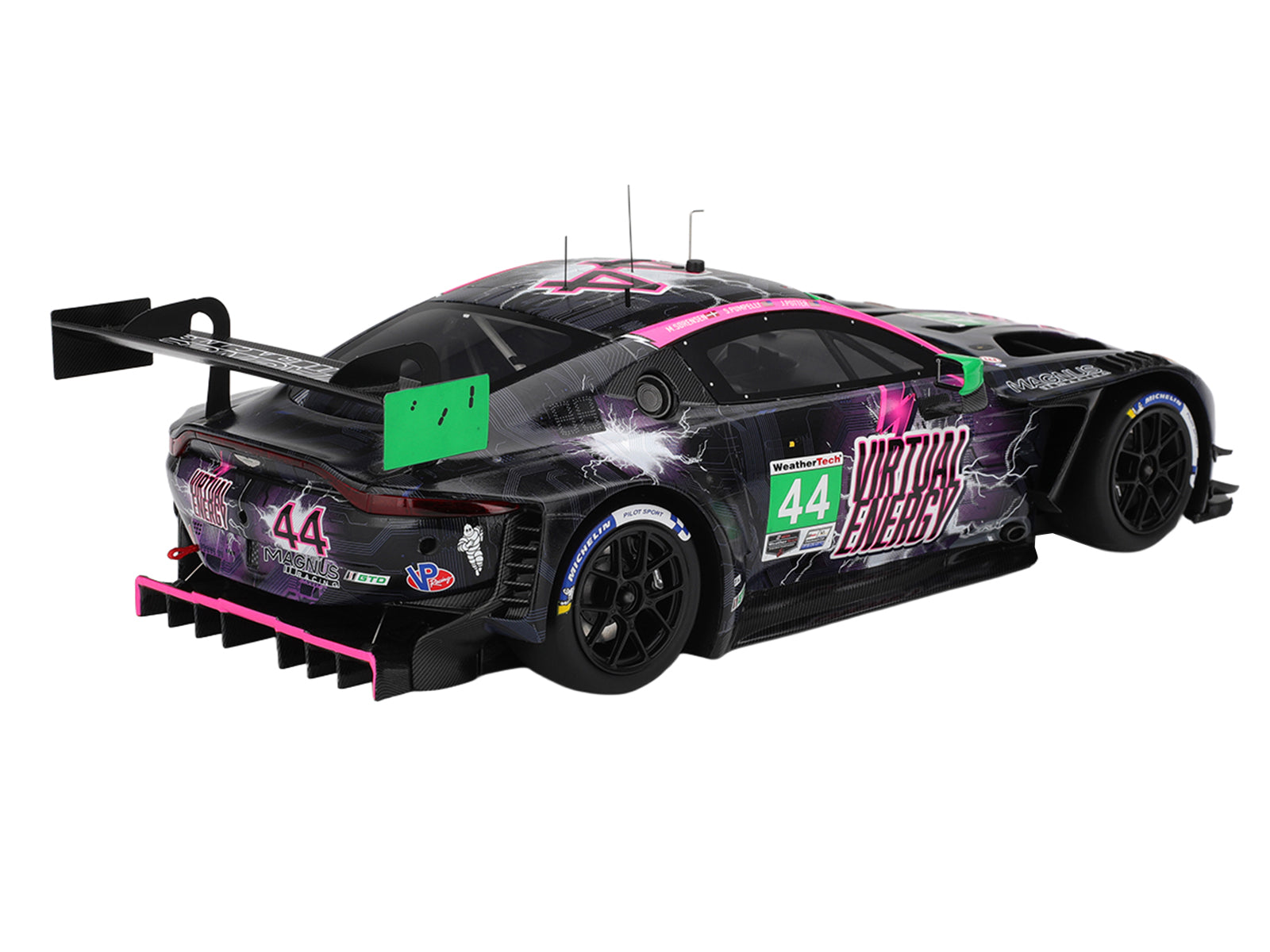 Aston Martin Vantage GT3 EVO #44 John Potter - Spencer Pumpelly - Marco Sorensen "Magnus Racing" IMSA "Six Hours of The Glen (Watkins Glen)" (2025) 1/18 Model Car by Top Speed