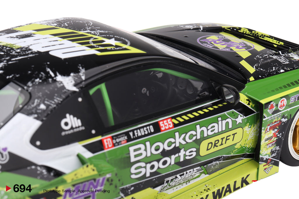 Nissan LB-Super Silhouette S15 SILVIA RHD (Right Hand Drive) #555 V2 Yukio Fausto "Formula Drift Japan" (2024) 1/18 Model Car by Top Speed - image 2
