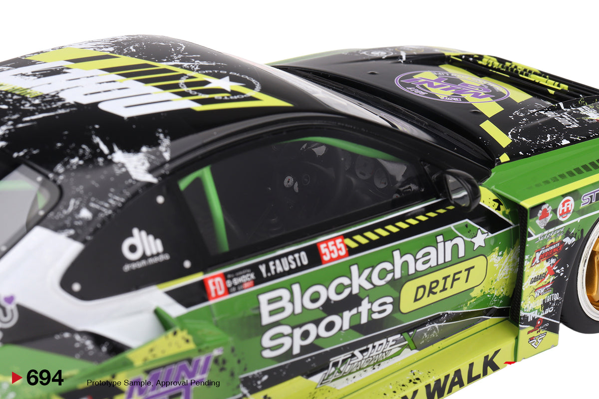 Nissan LB-Super Silhouette S15 SILVIA RHD (Right Hand Drive) #555 V2 Yukio Fausto "Formula Drift Japan" (2024) 1/18 Model Car by Top Speed - image 2