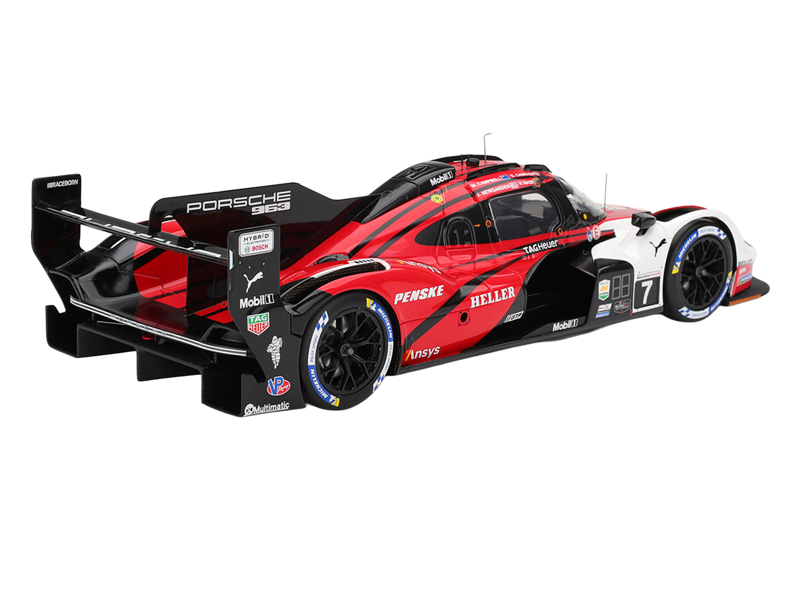 Porsche 963 #7 Dane Cameron - Matt Campbell - Felipe Nasr - Josef Newgarden "Porsche Penske Motorsport" Winner IMSA "24 Hours of Daytona" (2024) 1/18 Model Car by Top Speed - image 5
