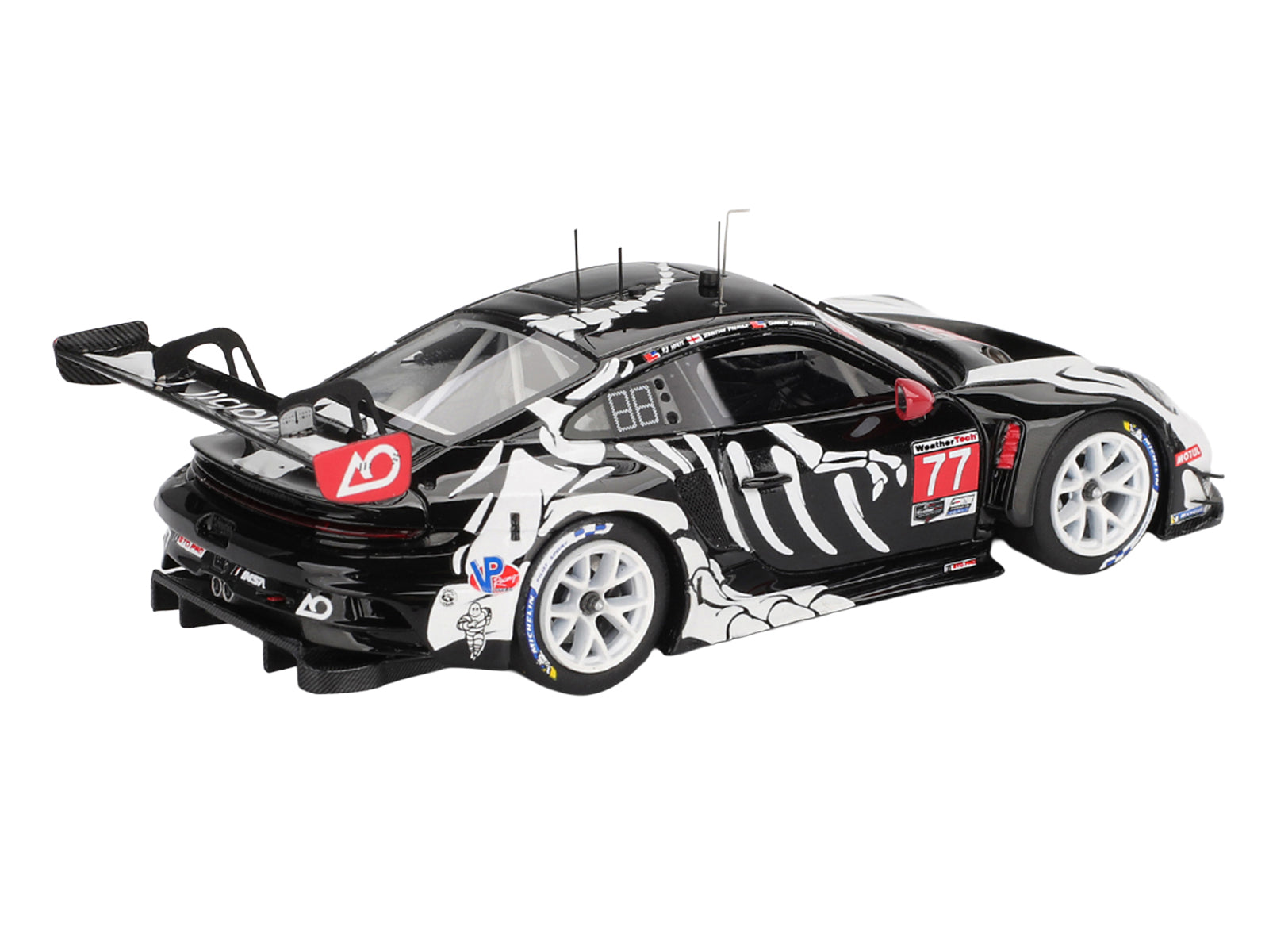 Porsche 911 GT3 R #77 Klaus Bachler - Laurin Heinrich - Michael Christensen "AO Racing Skeleton Rexy" GTD Pro IMSA "Petit Le Mans" (2025) 1/43 Model Car by True Scale Miniatures - image 4