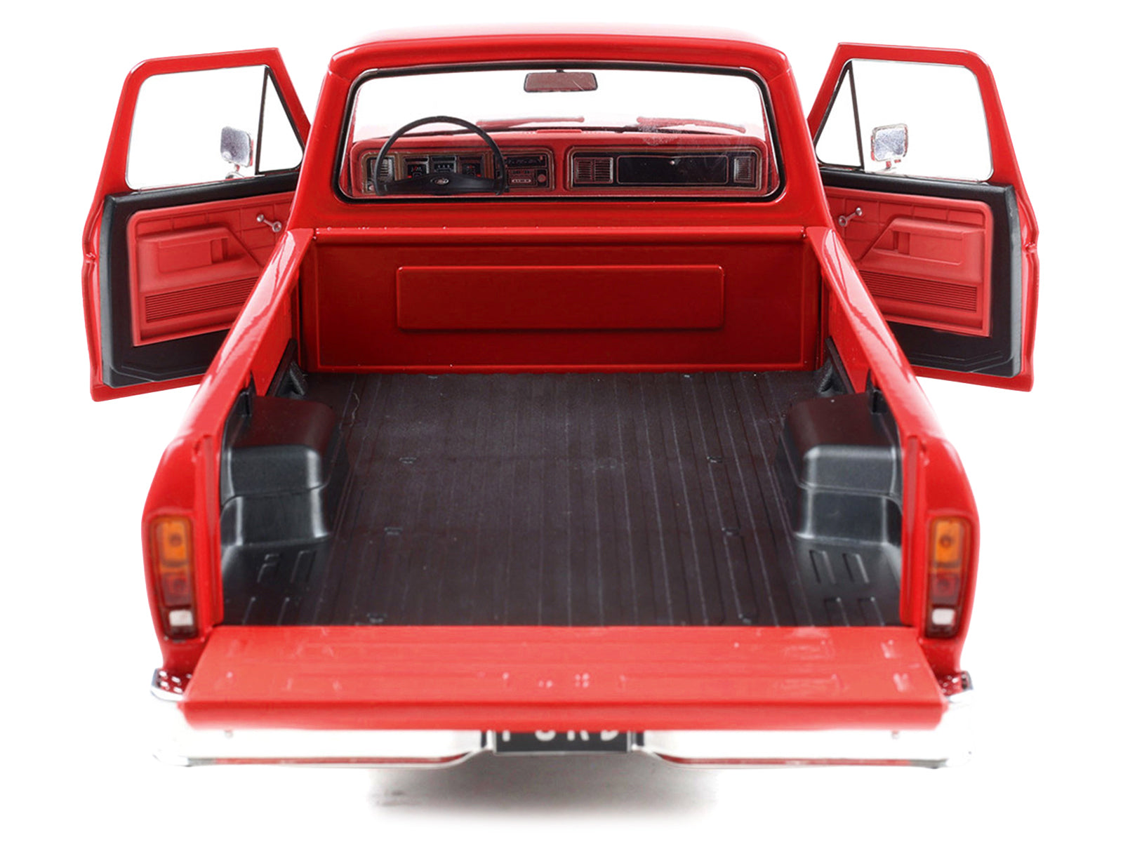 1974 Ford F-100 Pickup Truck Candy Apple Red 1/18 Diecast Model Car by IXO Models