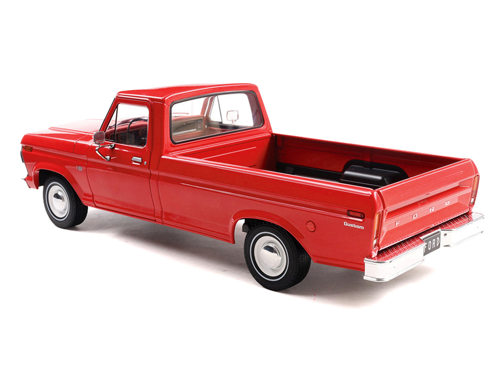 1974 Ford F-100 Pickup Truck Candy Apple Red 1/18 Diecast Model Car by IXO Models