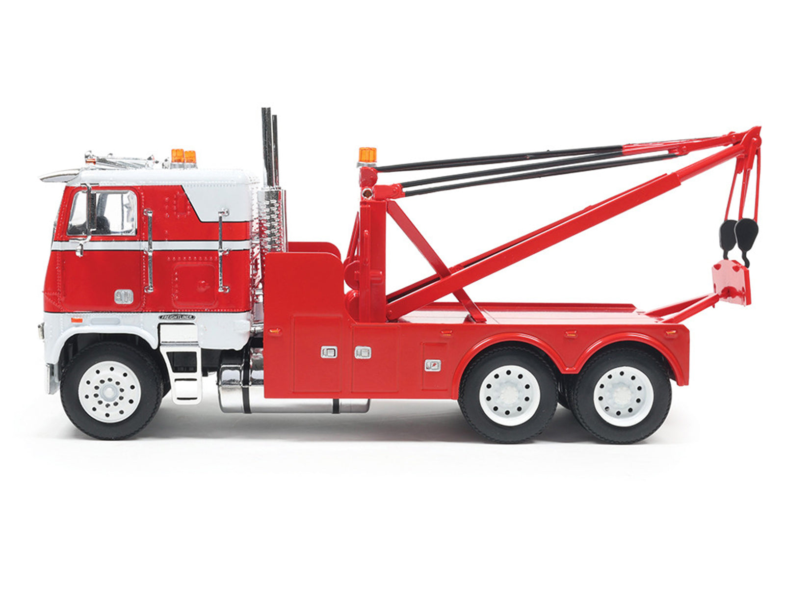 1987 Freightliner FLA Tow Truck Red and White 1/43 Diecast Model by IXO Models - image 2
