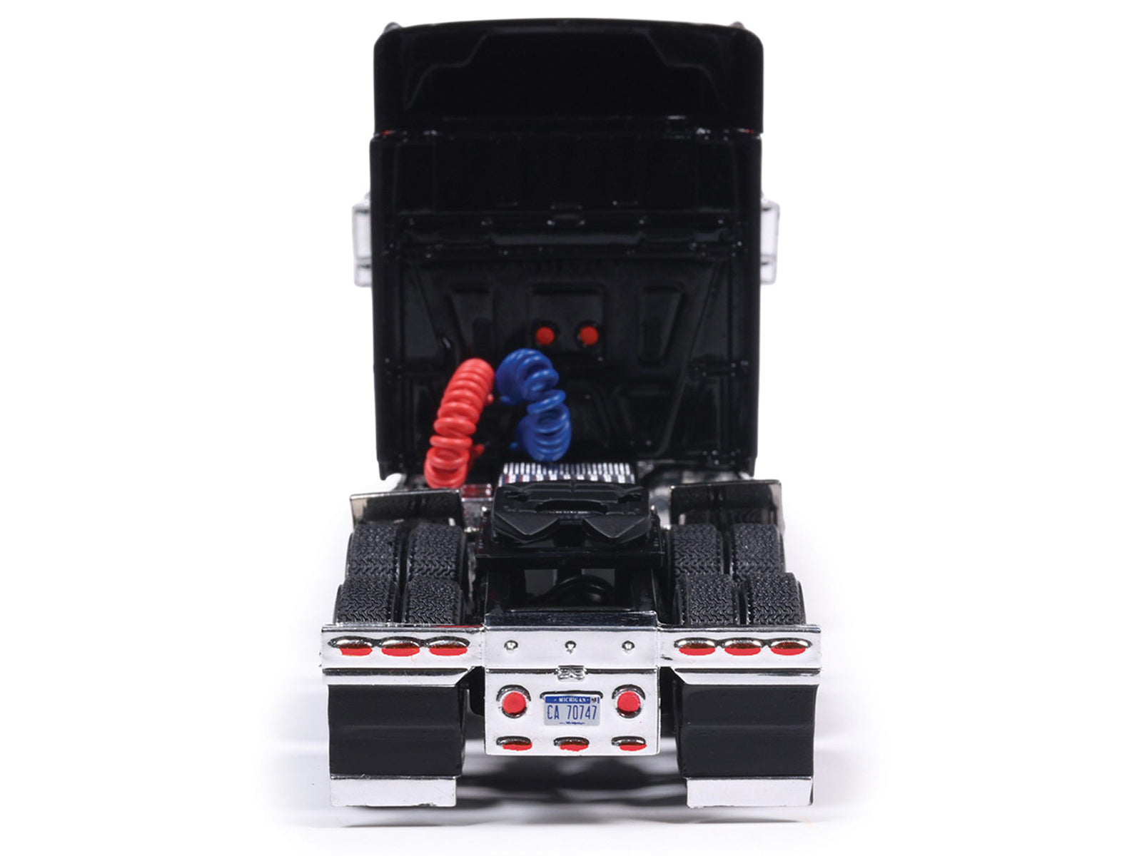 2010 International Lonestar Truck Tractor Black with Flame Graphics 1/64 Diecast Model by IXO Models - image 5