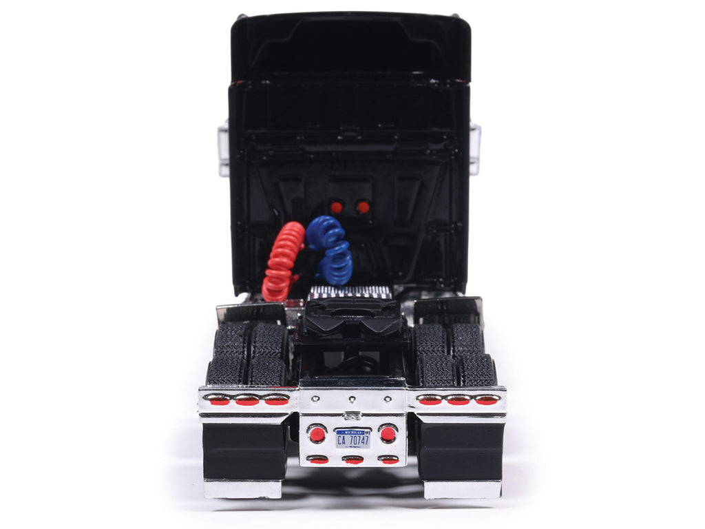 2010 International Lonestar Truck Tractor Black with Flame Graphics 1/64 Diecast Model by IXO Models - image 5