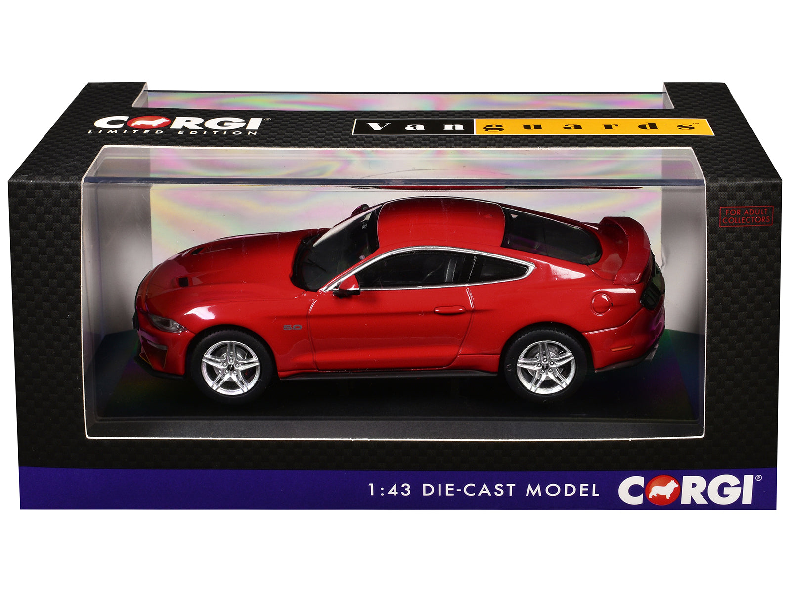 Ford Mustang Mk6 GT Fastback 5.0 RHD (Right Hand Drive) Race Red "Vanguards" Series 1/43 Diecast Model Car by Corgi - image 3