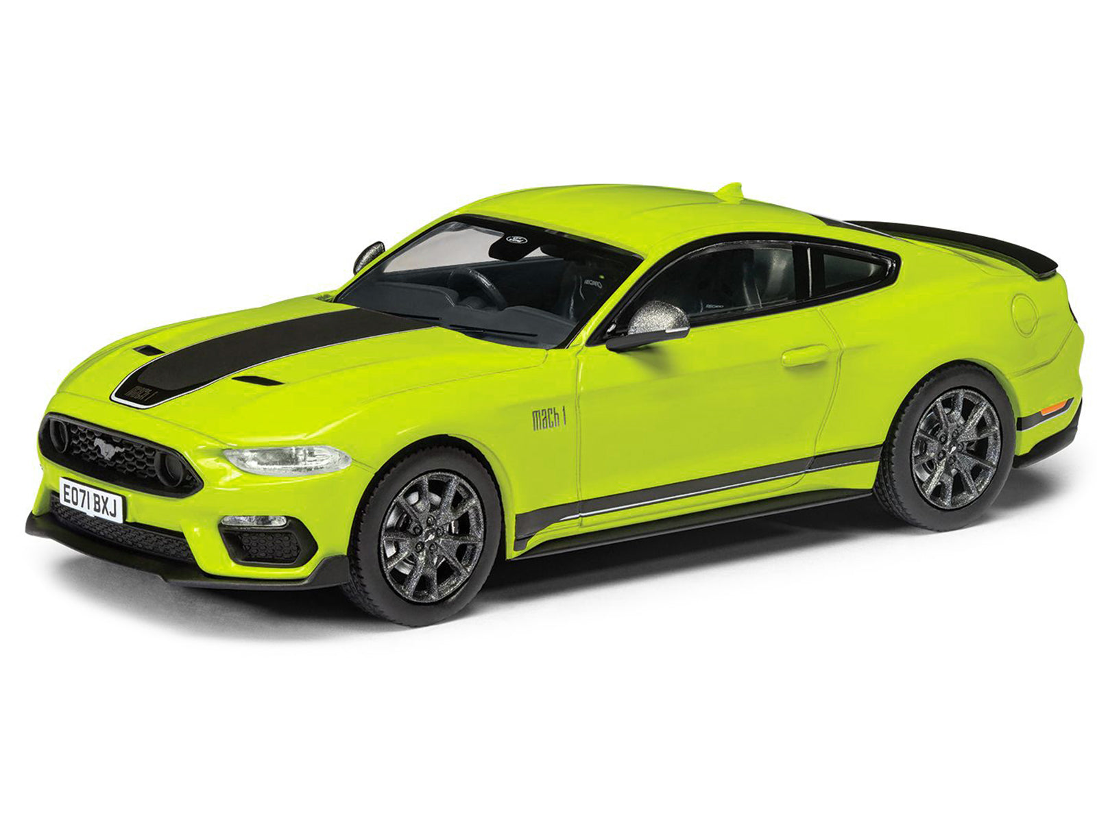 Ford Mustang Mk6 Mach 1 RHD (Right Hand Drive) Grabber Yellow with Black Stripes "Vanguards" Series 1/43 Diecast Model Car by Corgi - image 2