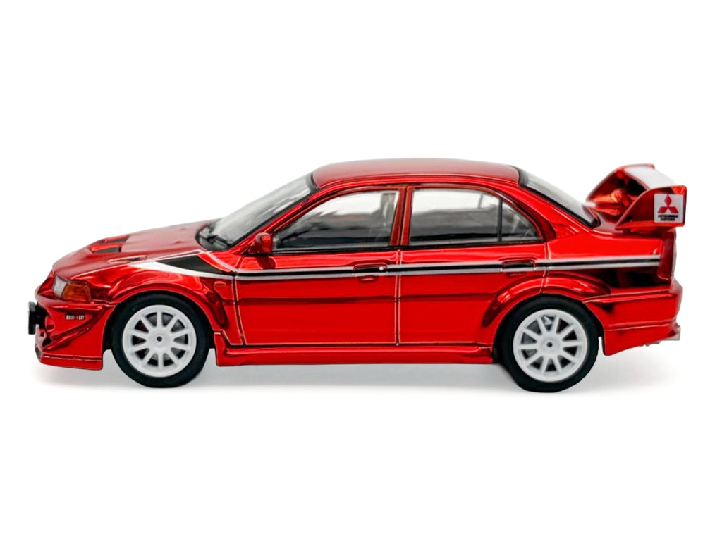 Mitsubishi Lancer Evolution VI RHD (Right Hand Drive) "Tommi Makinen Edition" Red Chrome "Hobby Expo China 2026" 1/64 Diecast Model Car by Works Model - image 3