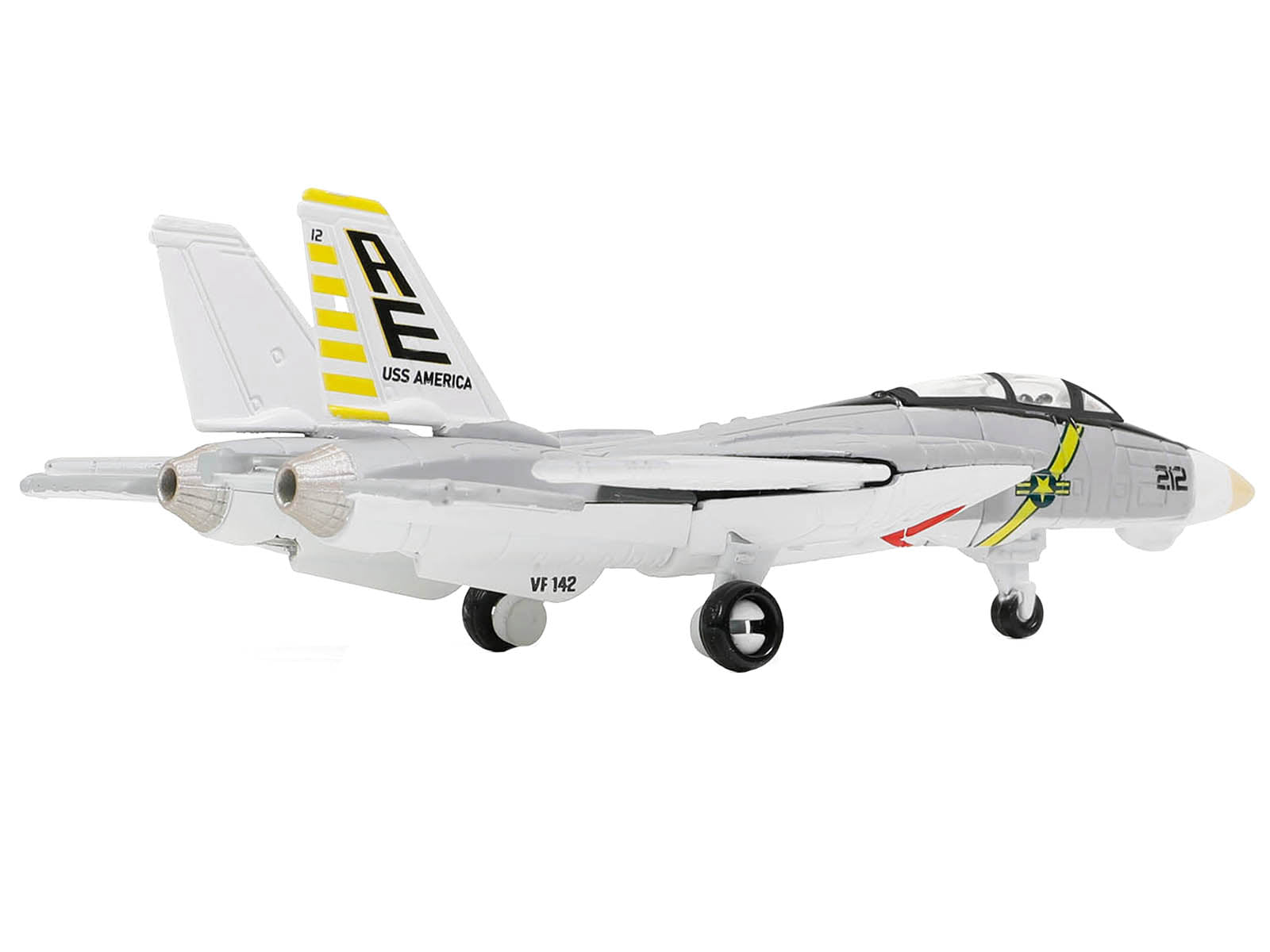 Grumman F-14B Tomcat Fighter Aircraft "VF-142 Ghostriders" and Section K of USS Enterprise (CVN-65) Aircraft Carrier Display Deck "Legendary F-14 Tomcat" Series 1/200 Diecast Model by Forces of Valor - image 2