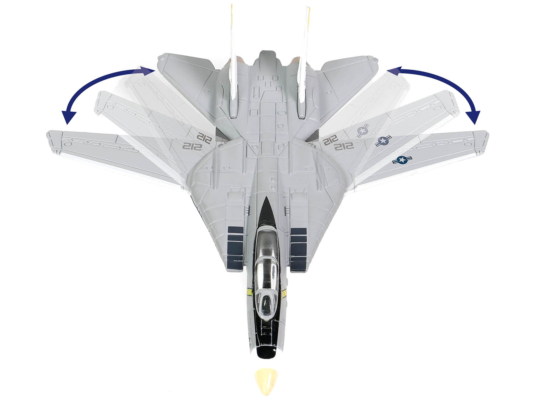 Grumman F-14B Tomcat Fighter Aircraft "VF-142 Ghostriders" and Section K of USS Enterprise (CVN-65) Aircraft Carrier Display Deck "Legendary F-14 Tomcat" Series 1/200 Diecast Model by Forces of Valor - image 3