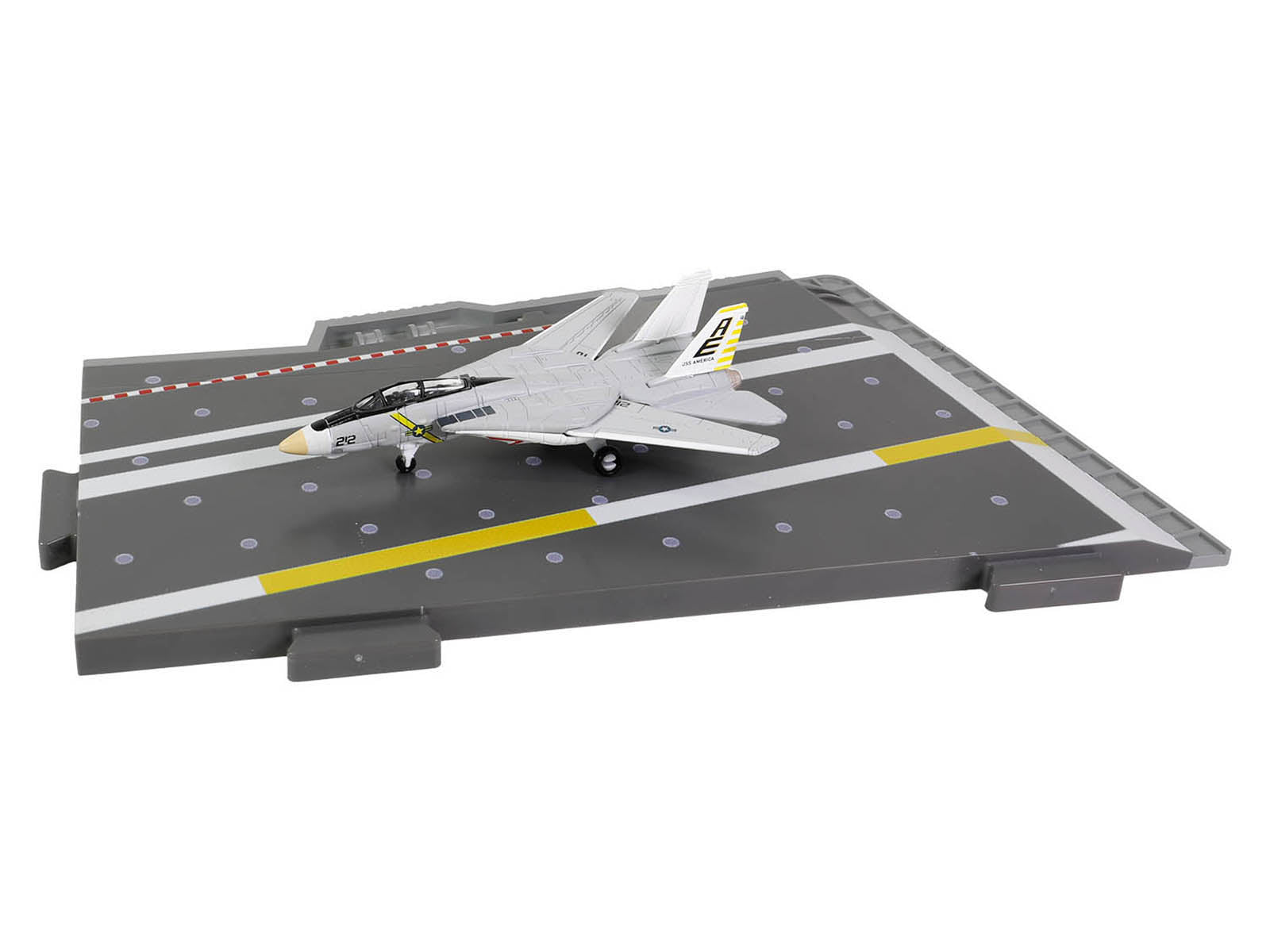Grumman F-14B Tomcat Fighter Aircraft "VF-142 Ghostriders" and Section K of USS Enterprise (CVN-65) Aircraft Carrier Display Deck "Legendary F-14 Tomcat" Series 1/200 Diecast Model by Forces of Valor - image 4