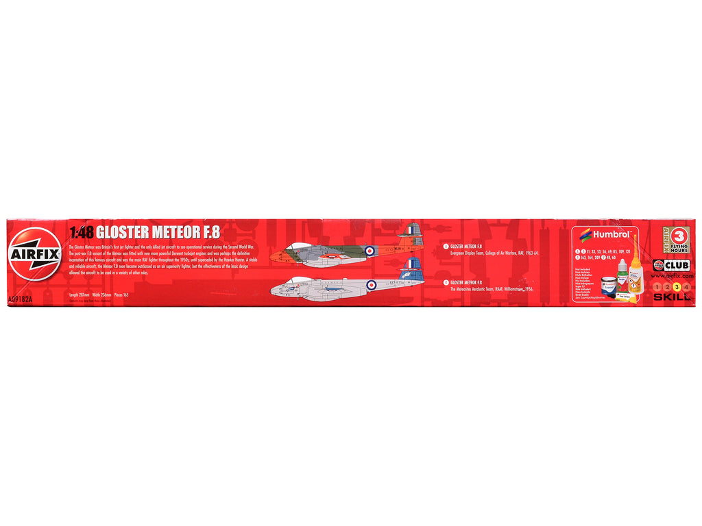 Level 3 Model Kit Gloster Meteor F.8 Aircraft with 2 Scheme Options 1/48 Plastic Model Kit by AirfixA09182A - image 3