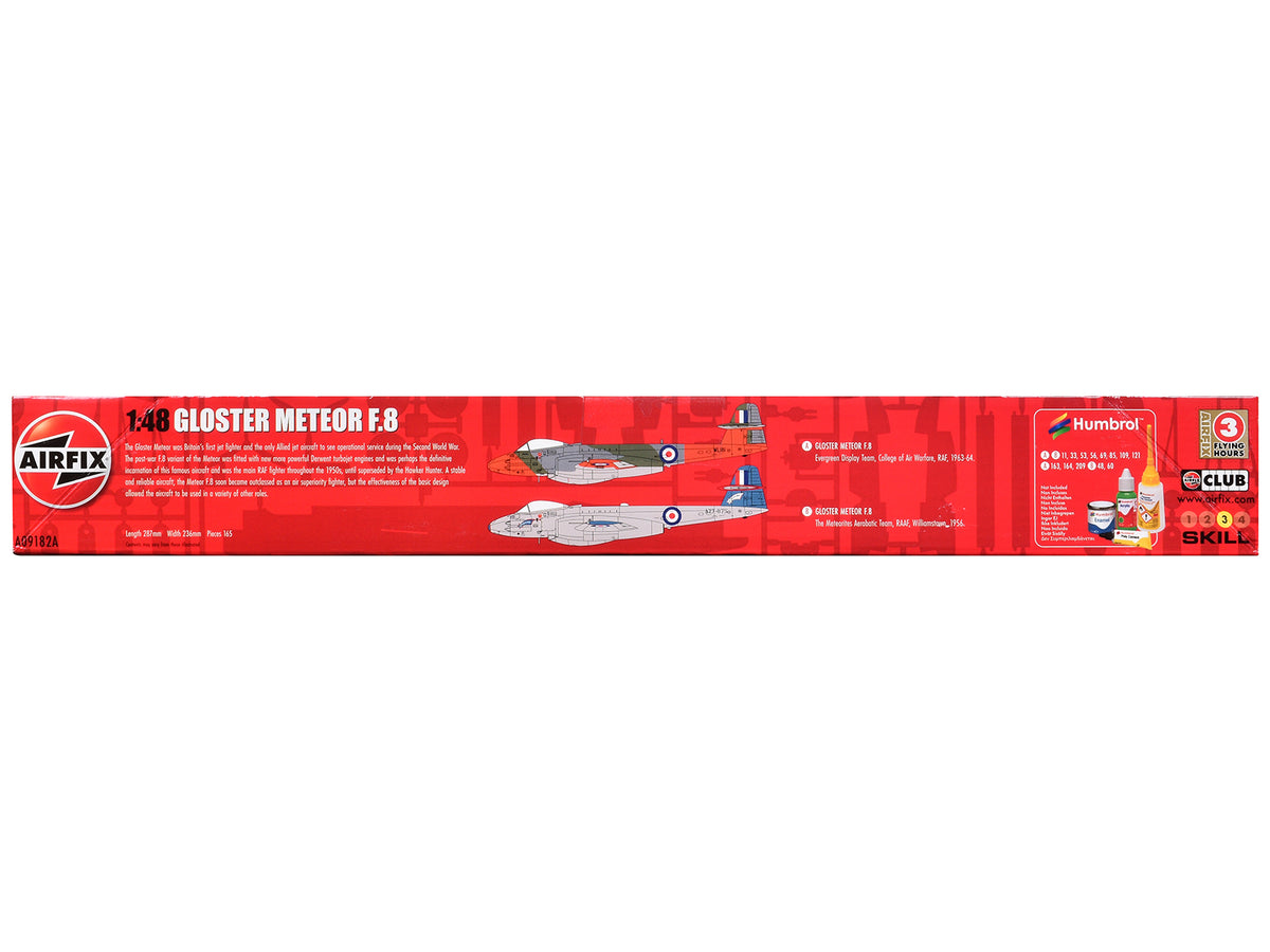 Level 3 Model Kit Gloster Meteor F.8 Aircraft with 2 Scheme Options 1/48 Plastic Model Kit by AirfixA09182A - image 3