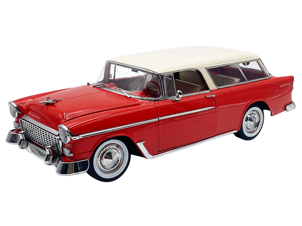 1955 Chevrolet Bel Air Nomad Red with Cream Top by ACME, 1:18 scale — photo 2