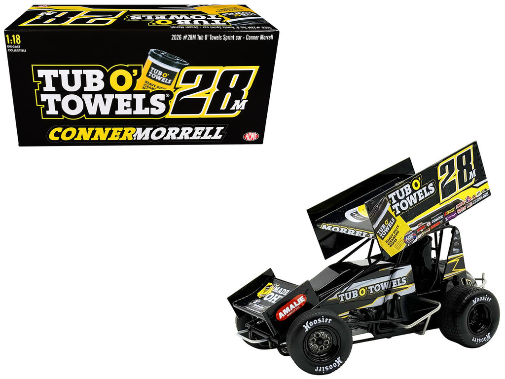 2026 Conner Morrell #28M Tub O' Towels winged sprint car, ACME 1:18 — photo 1