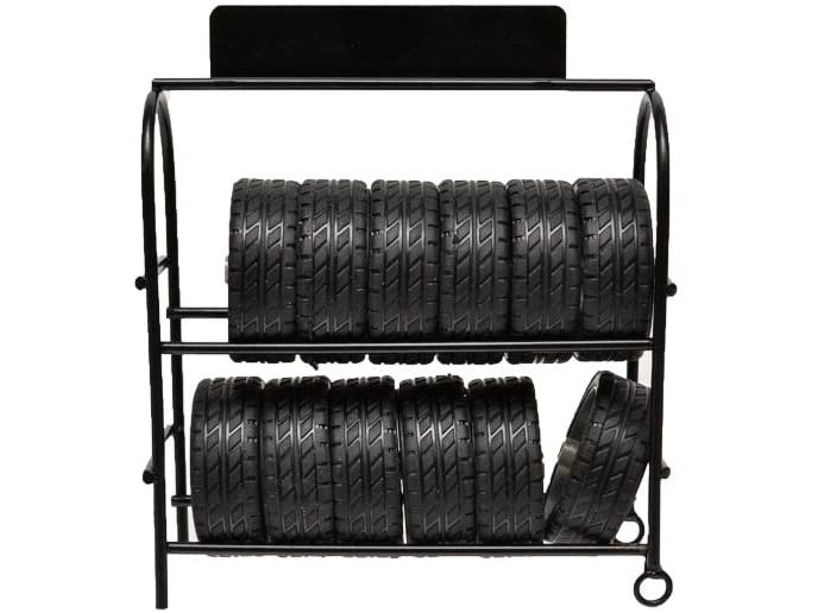 Metal Tire Rack with Rims and Tires for 1/24 Scale Models by American Diorama - image 3