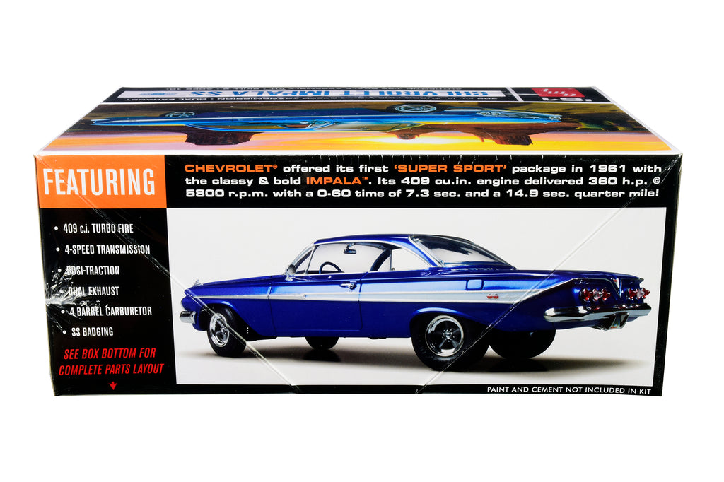 Skill 2 Model Kit 1961 Chevrolet Impala SS 1/25 Scale Model by AMT - image 3