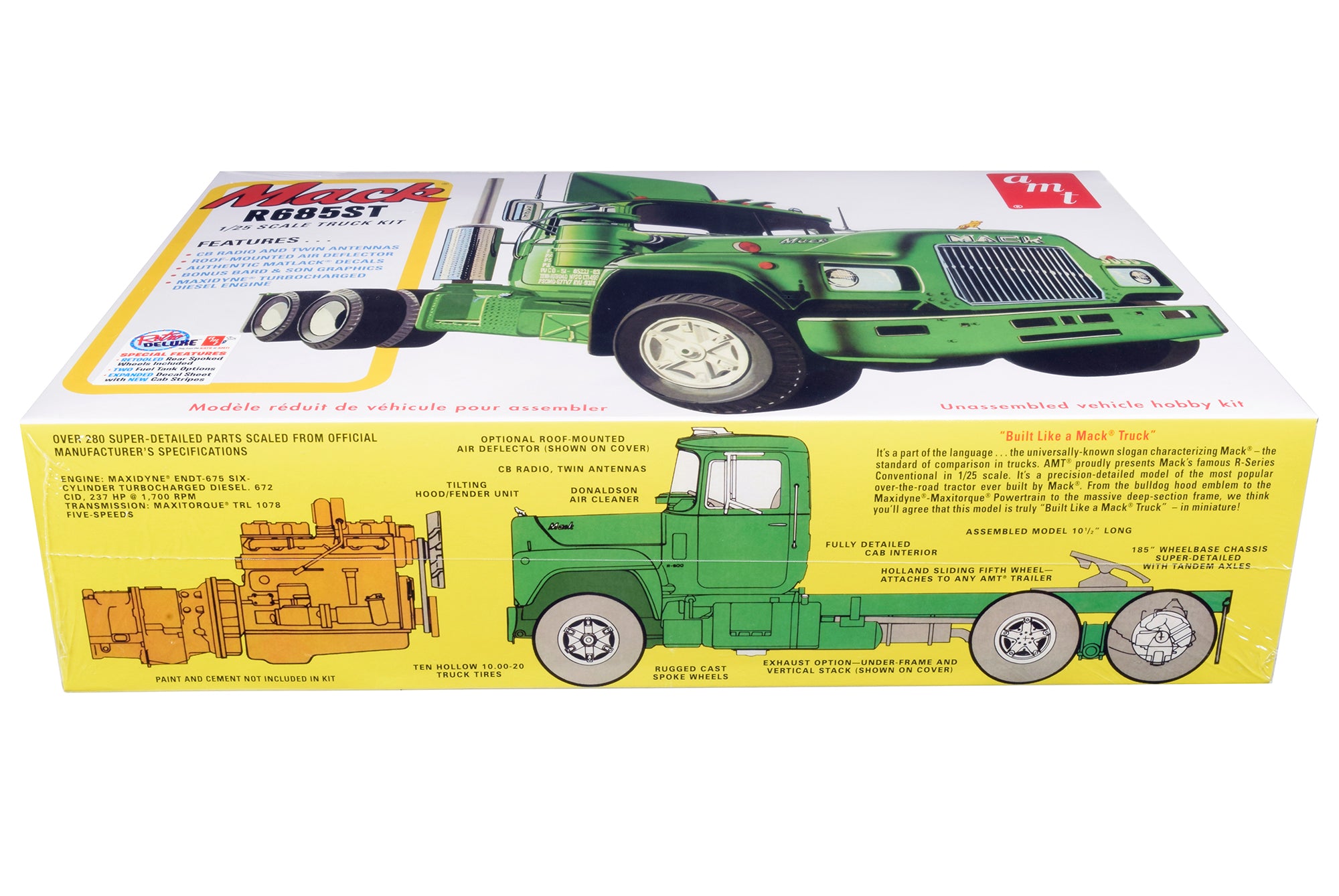 Skill 3 Model Kit Mack R685ST Semi Tractor Truck 1/25 Scale Model by AMT - image 3