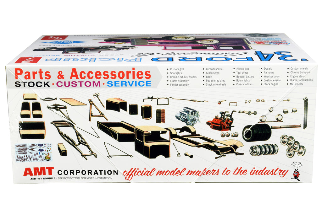 Skill 2 Model Kit 1934 Ford Pickup Truck 3 in 1 Kit "Trophy Series" 1/25 Scale Model by AMT - image 3