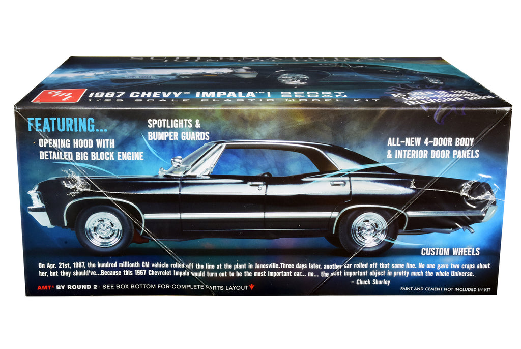 Skill 2 Model Kit 1967 Chevrolet Impala Sport Sedan "Supernatural" (2005) TV Series 1/25 Scale Model by AMT - image 3