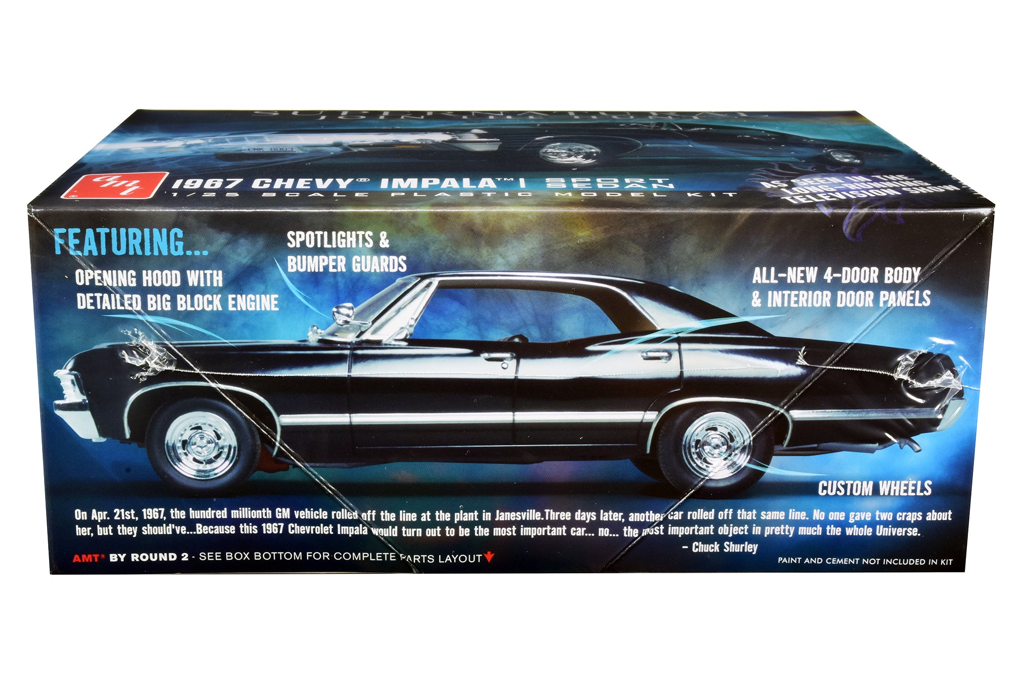 Skill 2 Model Kit 1967 Chevrolet Impala Sport Sedan "Supernatural" (2005) TV Series 1/25 Scale Model by AMT - image 3