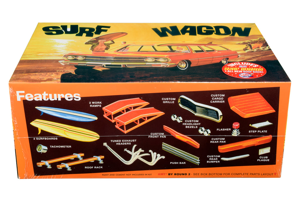Skill 2 Model Kit 1965 Chevrolet Chevelle "Surf Wagon" with Two Surf Boards 4 in 1 Kit 1/25 Scale Model by AMT - image 3
