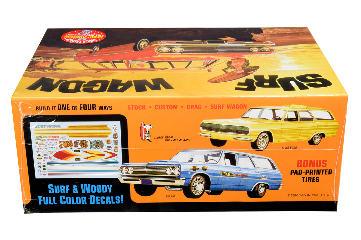 Skill 2 Model Kit 1965 Chevrolet Chevelle "Surf Wagon" with Two Surf Boards 4 in 1 Kit 1/25 Scale Model by AMT - image 2