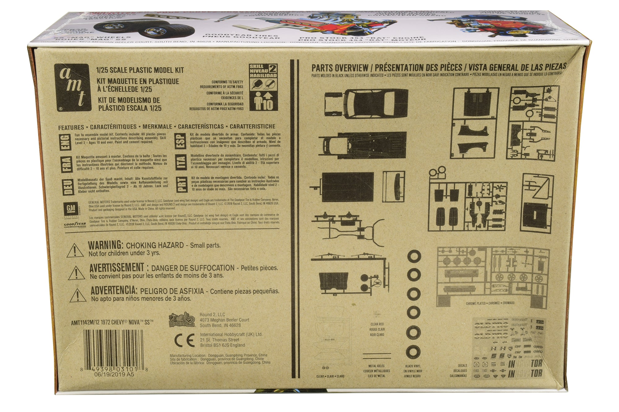 Skill 2 Model Kit 1972 Chevrolet Nova SS "Pro Stocker" 1/25 Scale Model by AMT - image 4