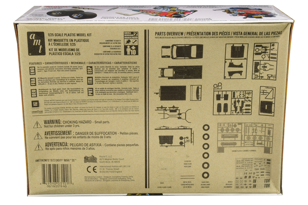 Skill 2 Model Kit 1972 Chevrolet Nova SS "Pro Stocker" 1/25 Scale Model by AMT - image 4