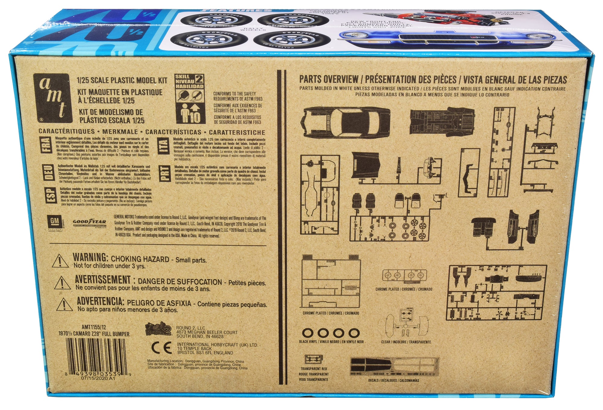 Skill 2 Model Kit 1970 1/2 Chevrolet Camaro Z28 "Full Bumper" 1/25 Scale Model by AMT - image 4
