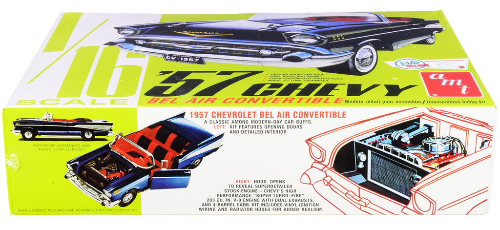 Skill 3 Model Kit 1957 Chevrolet Bel Air Convertible 2-in-1 Kit 1/16 Scale Model by AMT - image 2