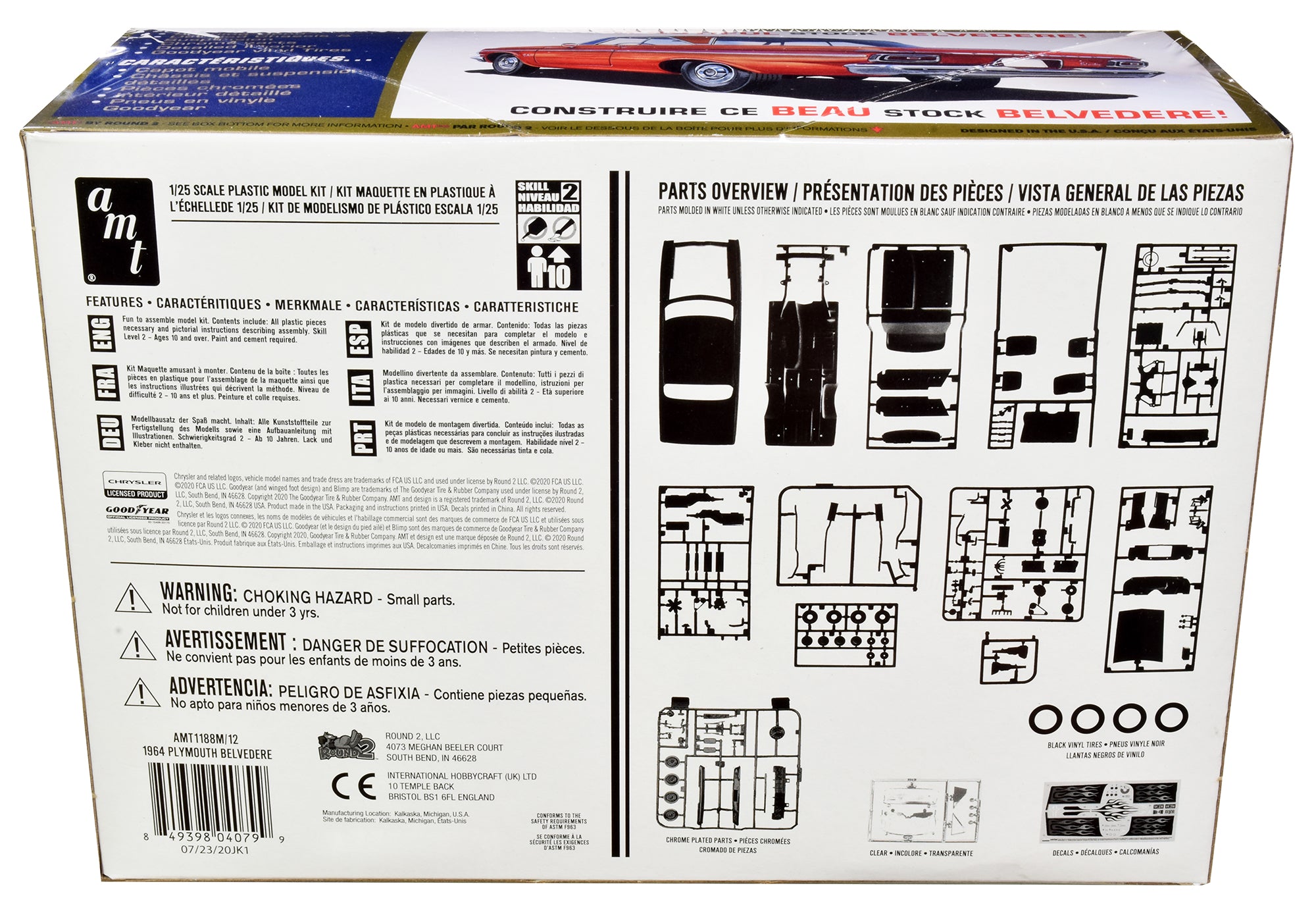 Skill 2 Model Kit 1964 Plymouth Belvedere Coupe Hardtop 1/25 Scale Model by AMT - image 4